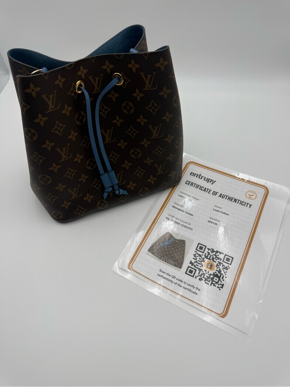 Louis Vuitton Monogram NeoNoe with Blue Trim